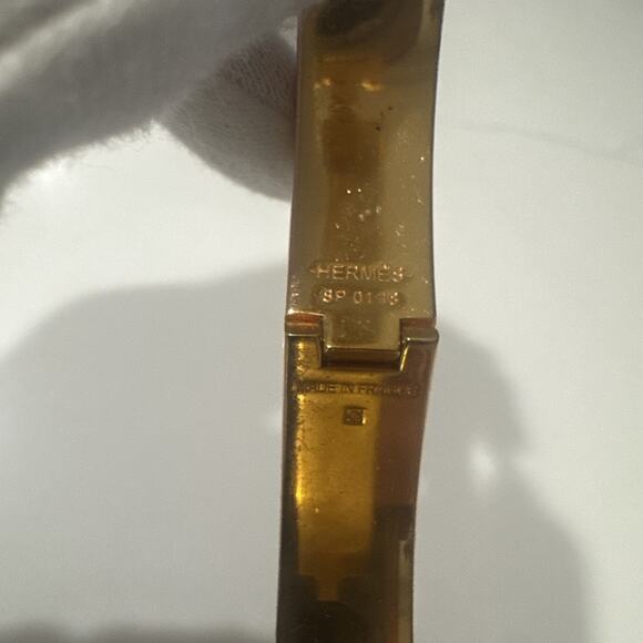 Hermès Clic H Bracelet PM White Enamel – 18k Gold Plated READ - Picture 12 of 16